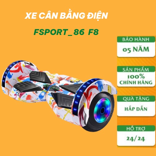 Xe cân bằng điện cao cấp Funiko BW8,8 inch Xe điện cân bằng kết nối Bluetooth,đèn Led cao cấp,Bảo hành 2 năm