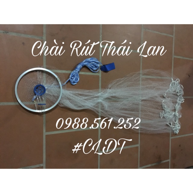 Sỉ 2 chài rút Thái Lan cước chân chì đúc 1.5m (combo 2)