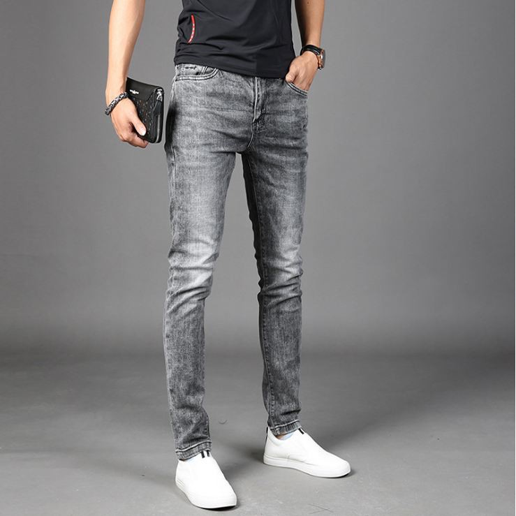 Quần jean nam chất bò màu XÁM VNXK vải co giãn không phai màu | BigBuy360 - bigbuy360.vn