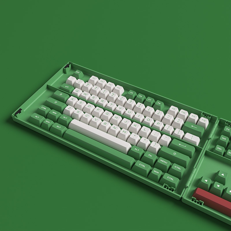 Set keycap AKKO Matcha Red Bean (PBT Double-Shot/ASA profile/158 nút)