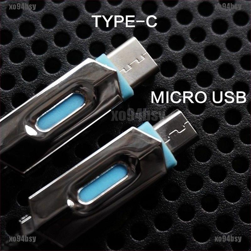 [xo94bsy]USB 3.1 Nylon Braided Lights LED Micro Type-C USB Fast Charging Sync Da