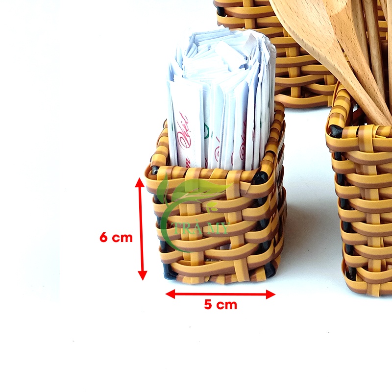 Hũ Đựng Tăm Giấy Bàn Ăn Quán Ăn, Đựng Tăm Gia Đình - Mây Tre Trà My