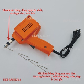 Mỏ hàn xung bk 220v 100w, quấn bằng đồng, dùng mũi đồng mạ hợp kim. shop bách khoa