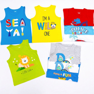 Áo thun bé trai, áo ba lỗ bé trai chất cotton, nhiều màu, size 1 - 5 tuổi - beekids