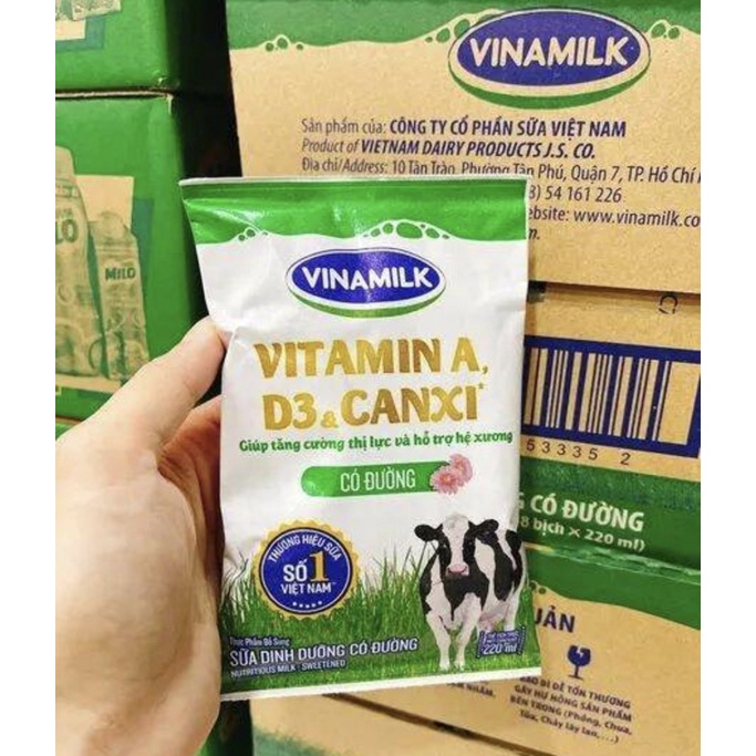 Combo 5 gói Sữa Tươi vinamilk 220ml
