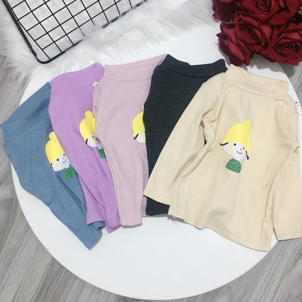 Áo len tăm cổ cao 2 phân cho bé gái từ 7-20kg K011