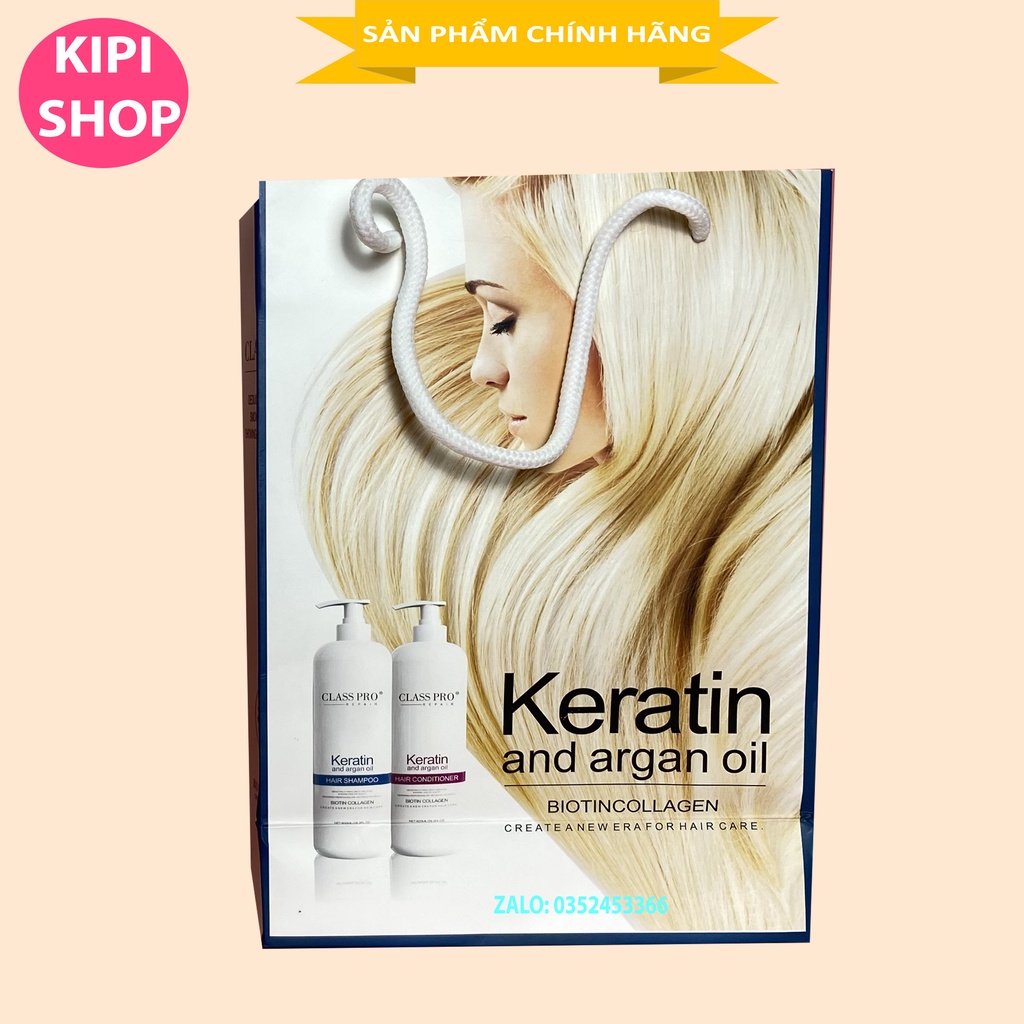 [Chính hãng] Cặp Dầu Gội Xả Class Pro Keratin Chuyên Phục Hồi Mềm Mượt 800ml x 2