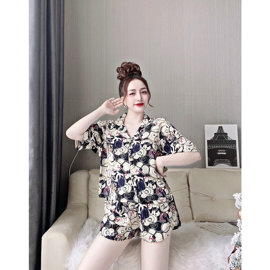 Đồ Bộ Mặc Ở Nhà ANVI, Đồ Pijama Nữ Ngắn Tay Đẹp Thời Trang Dễ Thương Vải Lụa Cao Cấp Quần Short Đùi | BigBuy360 - bigbuy360.vn