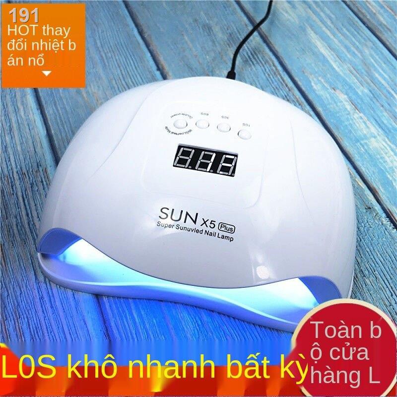 【Mới nhất 】Đèn làm móng LED sấy khô nhanh 80W Sunx5Plus với máy quang trị liệu cảm biến hồng ngoại hai tay nướng dụng cụ