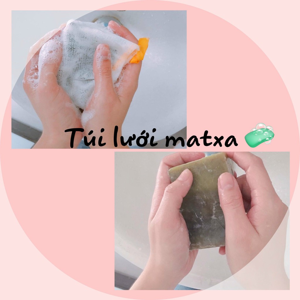 Túi lưới tạo bọt xà bông siêu nhiều mịn cực thích màu pastel xinh xỉu chỉ rẻ nhất chỉ 2k