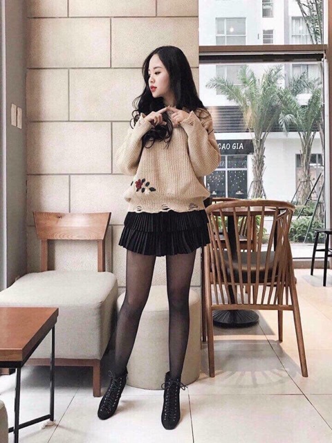 Chân váy xếp ly 2 tầng cho nữ | BigBuy360 - bigbuy360.vn