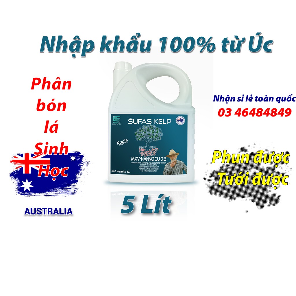 Phân bón lá sinh học SUFAS KELP 5 Lít