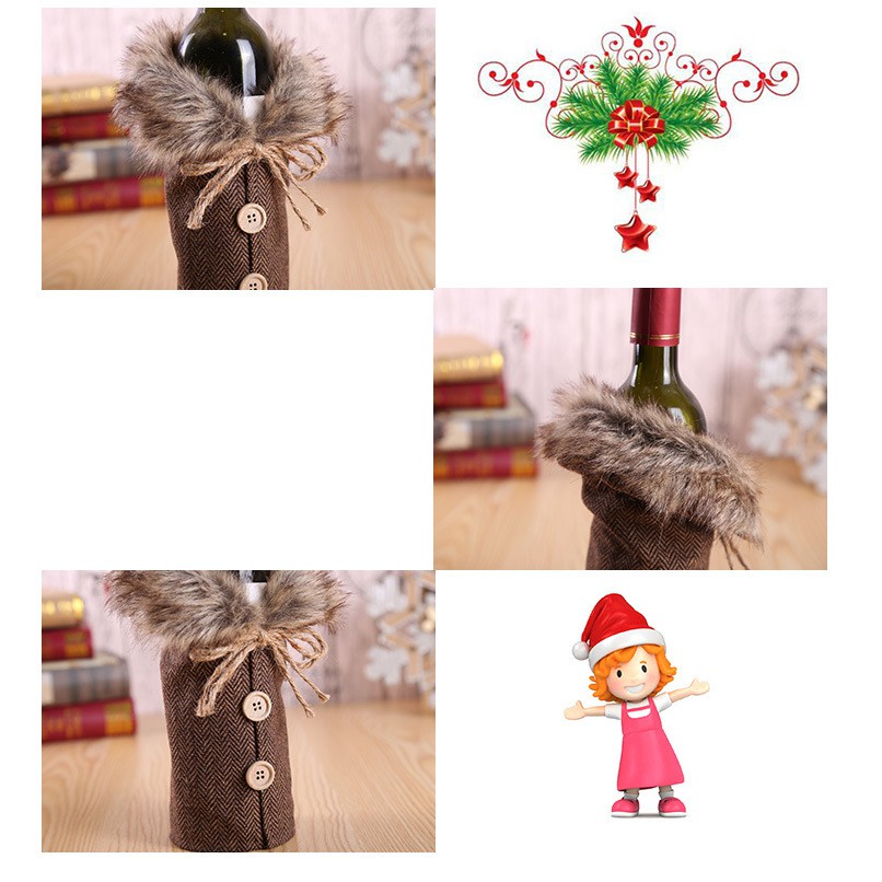 Túi đựng chai rượu trang trí giáng sinh Noel
