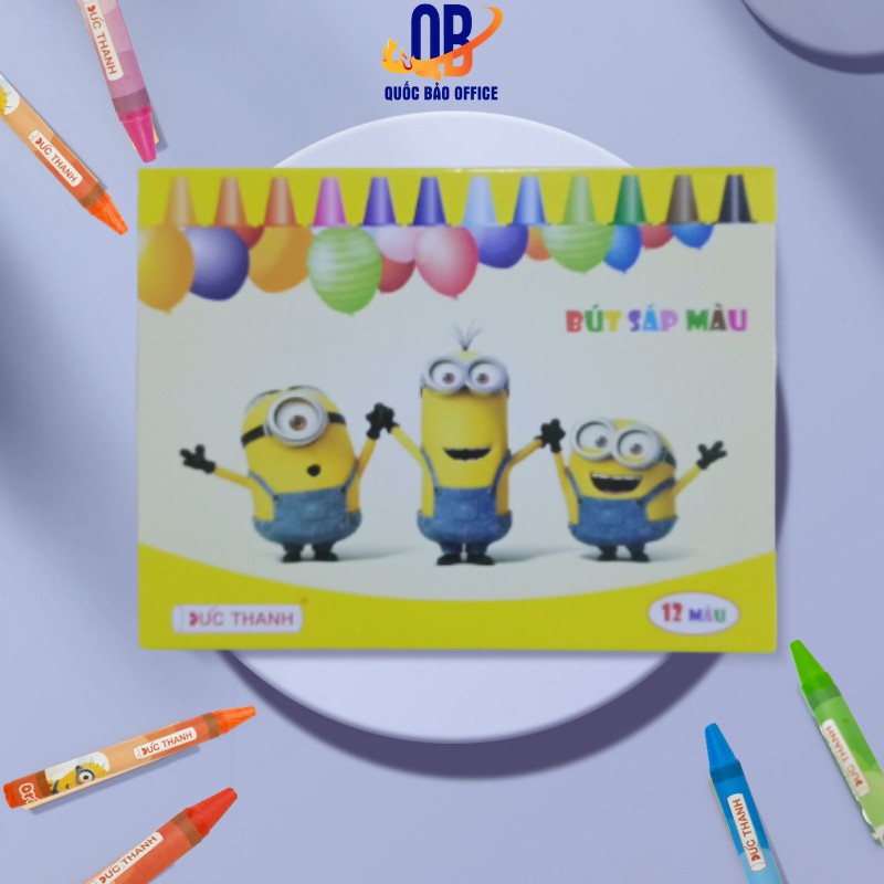 Bút sáp màu Đức Thanh - Hình minion tinh nghịch - 12 màu/ 18 màu - 1 hộp