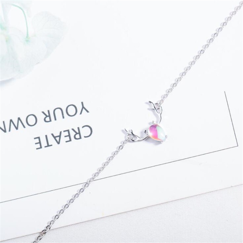 Lắc tay Bạc S925 Hươu Nhỏ Màu Mới Ánh Trăng Hàn Quốc Siêu Đẹp XB-L35 - Bảo Ngọc Jewelry