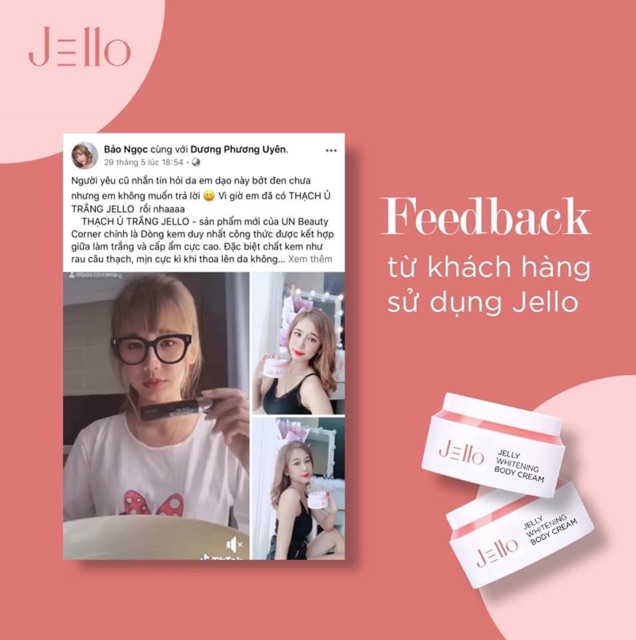 [2 HỘP] Kem dưỡng trắng mịn body ban đêm JELLO UNBC | BigBuy360 - bigbuy360.vn