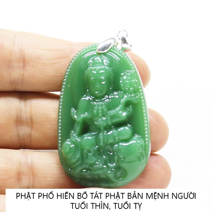 Mặt phật chuỗi hạt vòng cổ dây chuyền phật bản mệnh đá cao cấp - Phật Hư Không Tạng Bồ Tát bản mệnh người tuổi sửu, dần