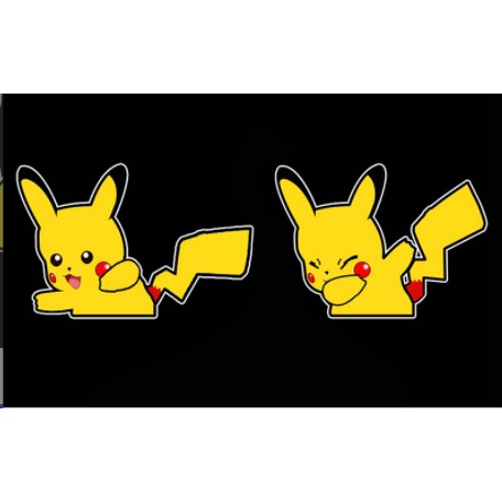 Đèn Led Laser gắn xe máy /ô tô Hình Pikachu ,hình con vịt Hoạt Hình gắn cửa,hoặc gắn đuôi xe,loại luôn sáng