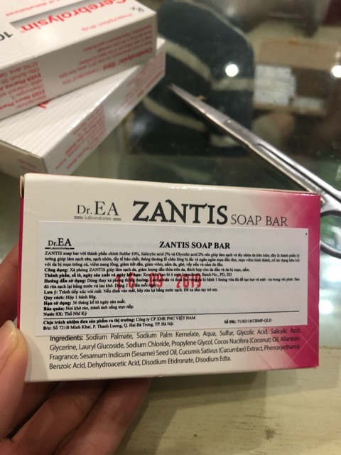 Xà phòng Zantis Soap Bar -Viêm Nang Lông ,Mụn Trứng Cá (80g)