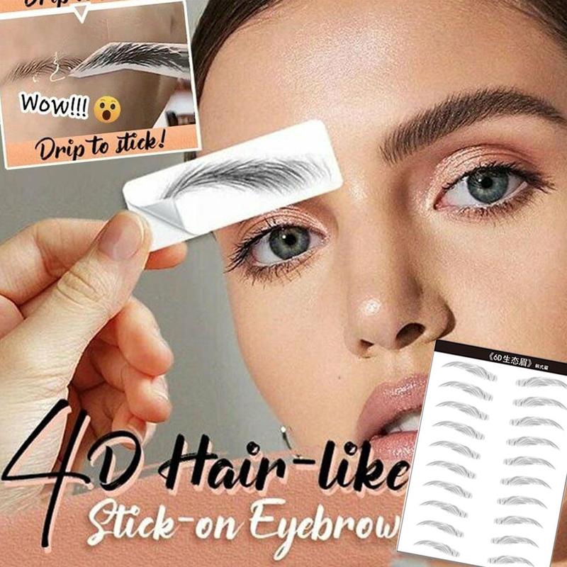 [Hàng mới về] Miếng dán lông mày với thiết kế sợi lông 4D kháng nước lâu trôi dùng một lần tiện dụng