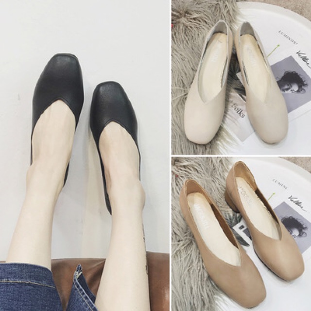 [CHIC’S STORE] GIÀY KOREA MŨI VUÔNG STYLE KOREA