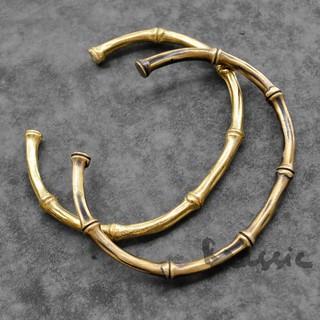 Vòng tay nam nữ 100% đồng thau đúc đặc hình cây trúc phong cách vintage đẹp tinh xảo Brassic VT13