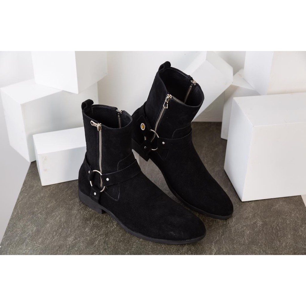 (CÓ VIDEO)GIÀY HARNESS BOOTS DA BÒ CAO CẤP BẢO HÀNH 12 THÁNG | BigBuy360 - bigbuy360.vn