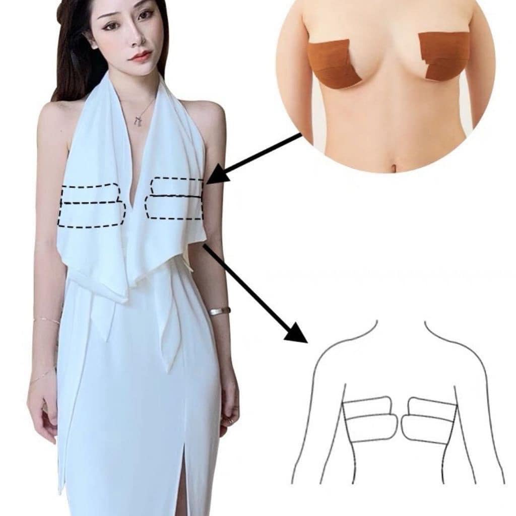 Miếng dán ngực cuộn dán ngực đa năng tạo khe nâng ngực quyến rũ cuộn 5m