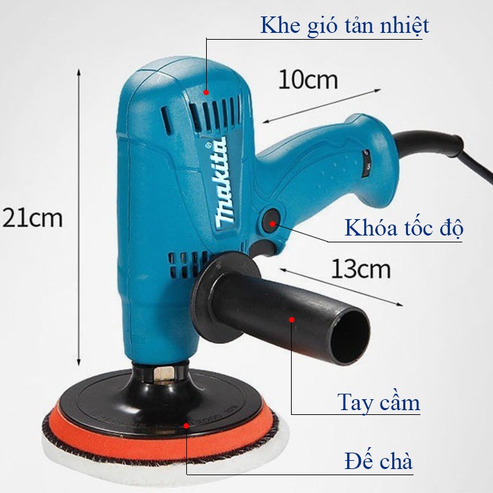 Máy đánh bóng ô tô GV6010 - ô tô, xe máy Mini - Hàng mới, Lõi đồng