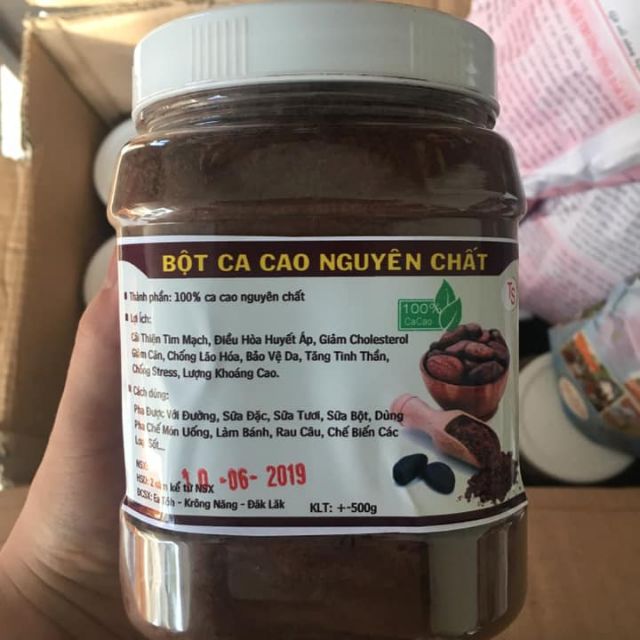 500gr Bột cacao nguyên chất đắk Lắk.