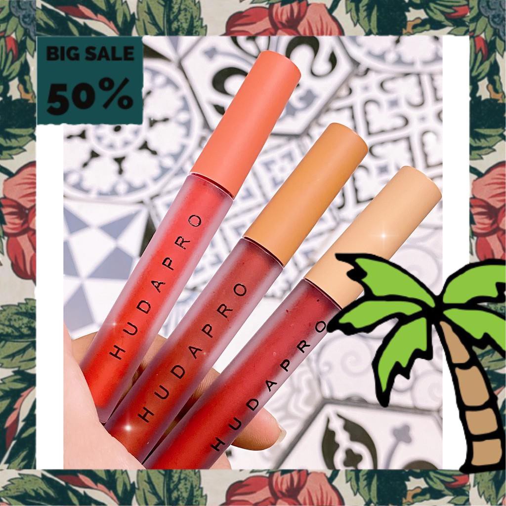 Set Son Kem 3 Cây HUDAPRO LOVE LIP GLAZE Chính Hãng Nội Địa | Thế Giới Skin Care