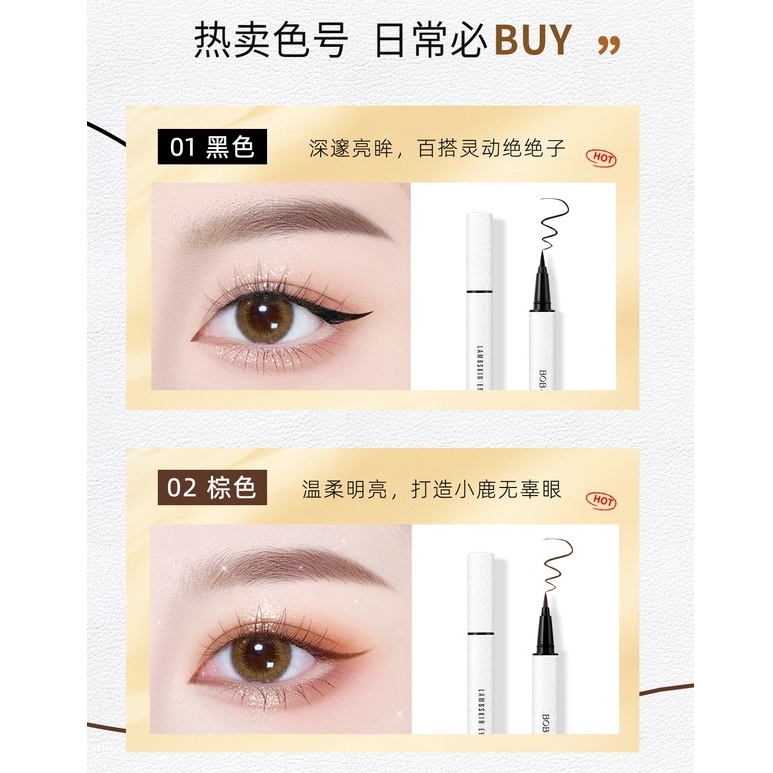 Bút Kẻ Mắt Dạng Lỏng Màu Đen / Nâu Mượt Mà Chống Nước Chống Mồ Hôi Lâu Trôi Thương Hiệu BOB NO.43217