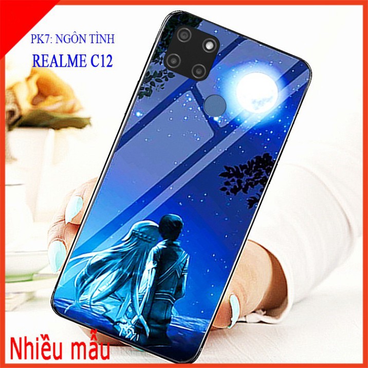 Ốp lưng kính 3D REALME C12  Hình ảnh sắc nét , sang trọng, không mờ ,không phai, kèm video thực sản phẩm educase66