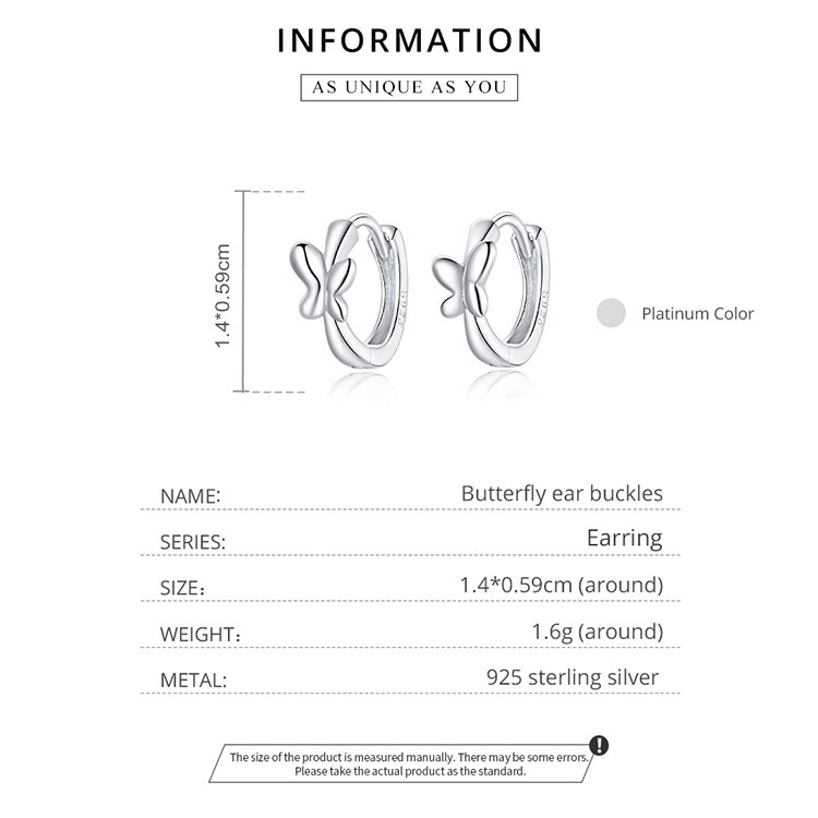 Khuyên tai bạc 925 Bamoer sce1038 khảm đá zircon sang trọng cho nữ