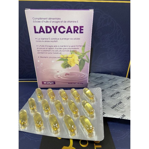Viên uống đẹp da nội tiết tố nữ LADY CARE date 11/23 ⚡ Nhập khẩu Pháp ⚡ Chiết xuất từ tinh dầu hoa anh thảo