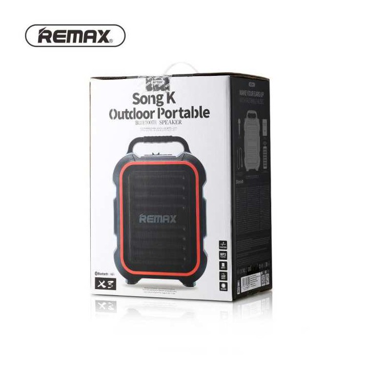 Loa Bluetooth Remax RB-X3 | Loa X3 KARAOKE có quai xách tặng kèm Micro không dây