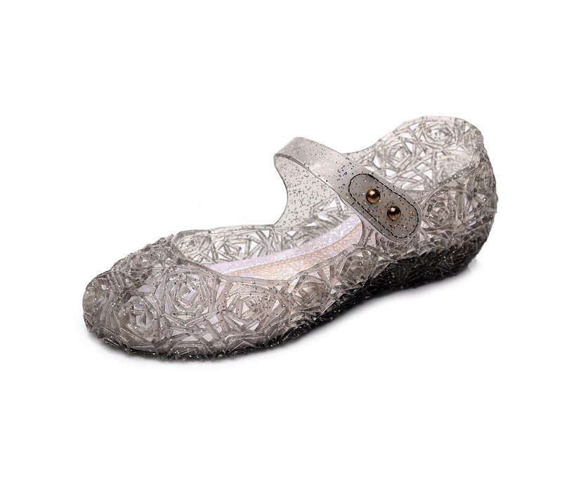 Frozen Crystal Princess Giày cô gái Sandals Velcro Sandals Bao Đầu Quần áo Trẻ em Giày cao gót Trẻ em Mùa hè