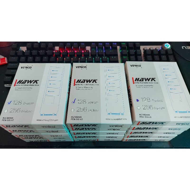 Ổ cứng SSD 128G Verico Hawk NVMe PCIe Gen3x2 M.2 2280
