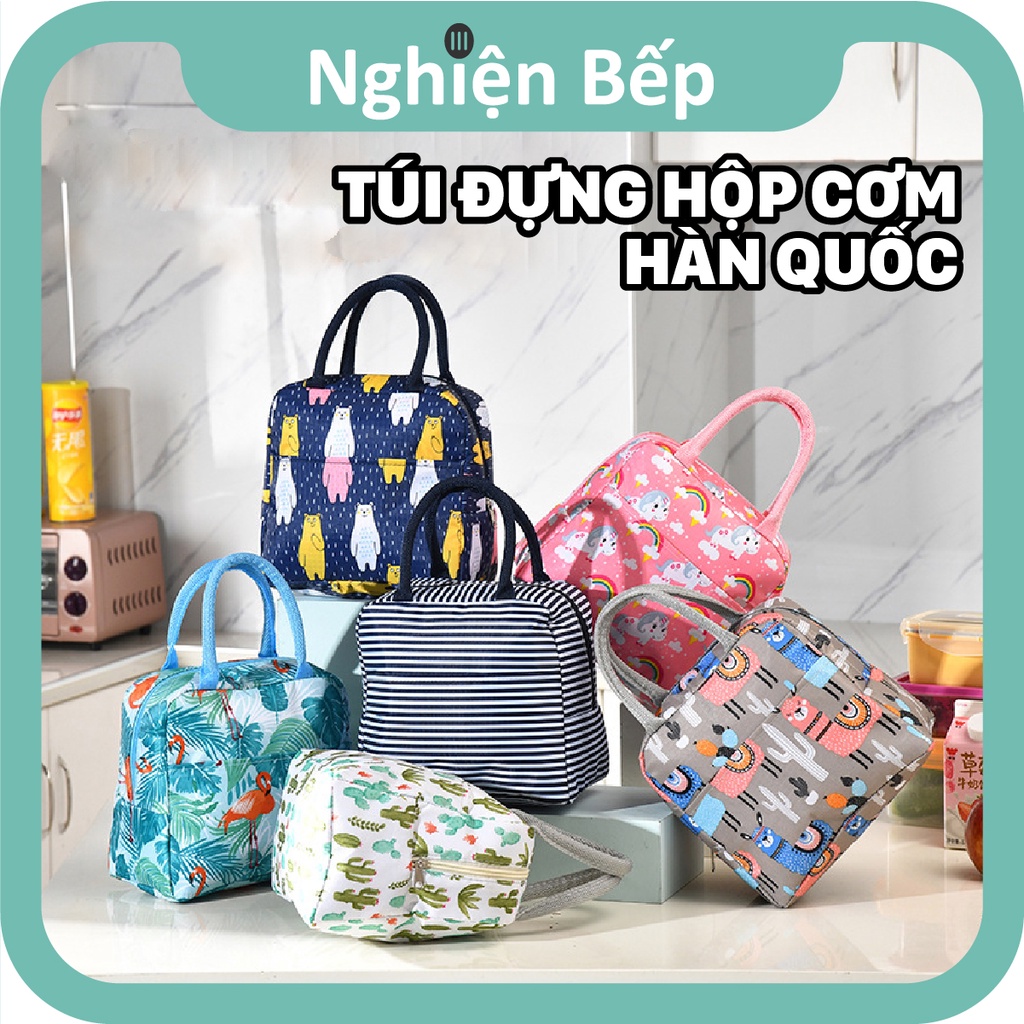 Túi giữ nhiệt đựng hộp cơm HÀN QUỐC tropical CAO CẤP chống thấm nước chính hãng nghienbep.vn có khóa zip