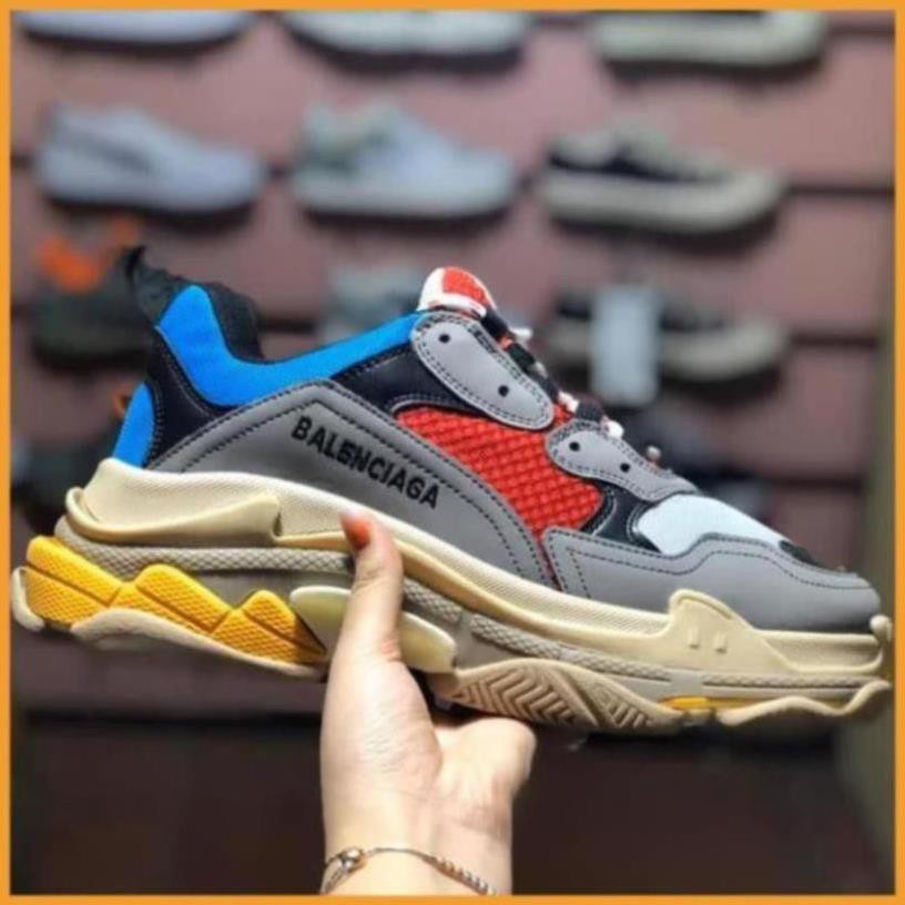 [Sale 3/3][Hot trend-Freeship] Giày Sneaker Balen để Triple 3s cao cấp xám đỏ - Yabi store P09 : : < /