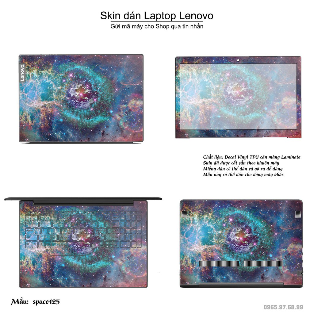 Skin dán Laptop Lenovo in hình không gian nhiều mẫu 21 (inbox mã máy cho Shop)