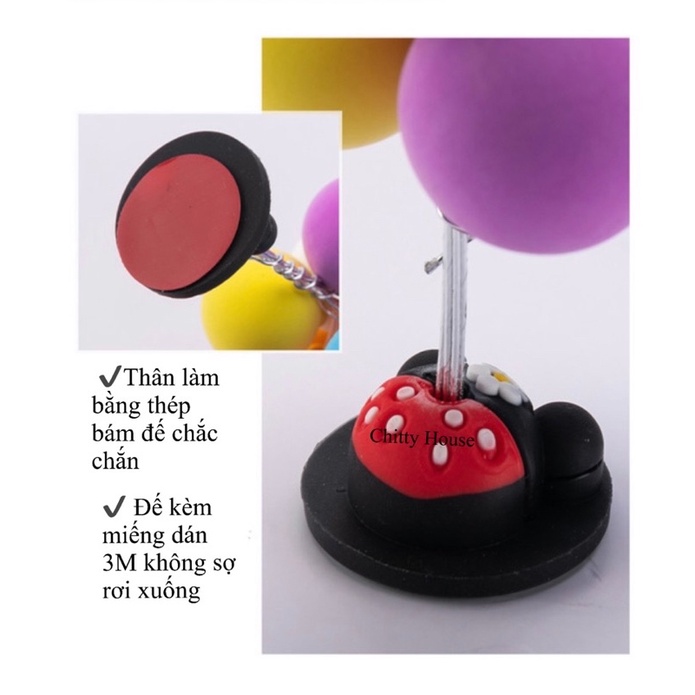 Bóng bay tỏ tình trang trí xe ô tô dễ thương bóng đất sét mềm màu phim hoạt hình trang trí ô tô trang trí taplo