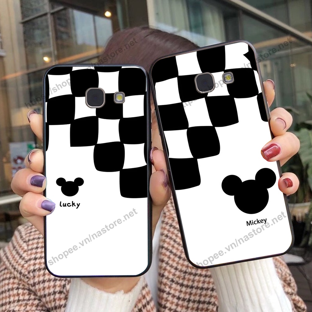 Ốp lưng Samsung A3 2017 / A5 2017 / A7 2017 trái tim họa tiết caro, mikey họa tiết beabrick kaws cute