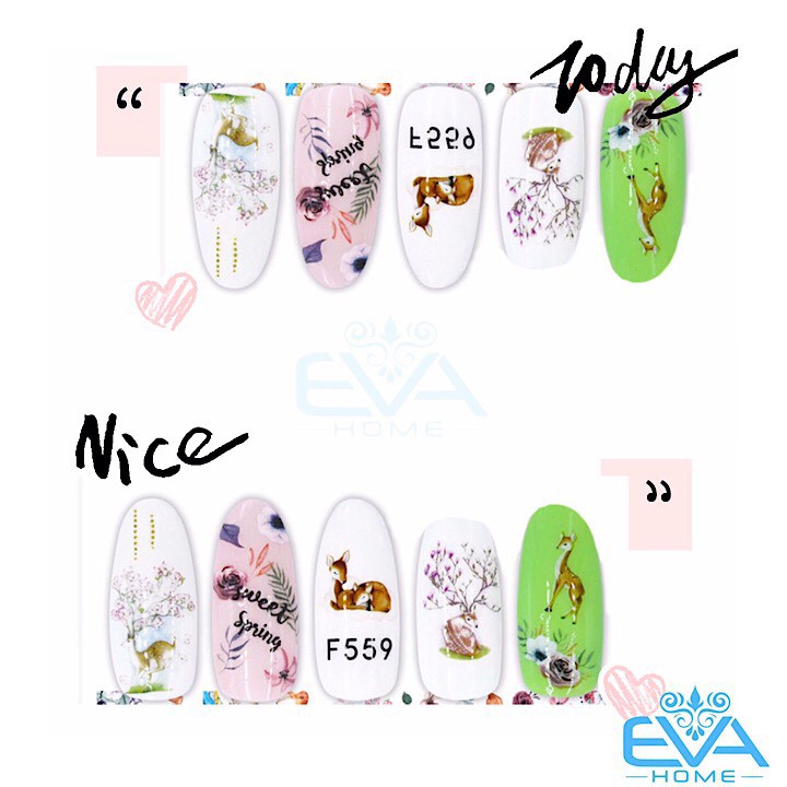 Miếng Dán Móng Tay 3D Nail Sticker Tráng Trí Noel Giáng Sinh F559