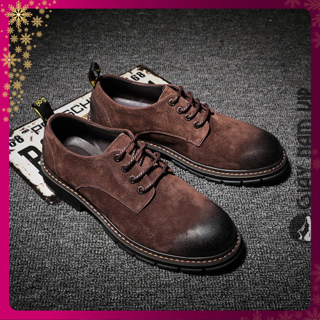 Giày Tây Nam - FREESHIP - Giày Da Lộn Nam Chất Chơi Đường Phố GNK20 | BigBuy360 - bigbuy360.vn