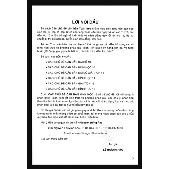 Sách - Phương Pháp Giải Các Chủ Đề Căn Bản Hình Học 10