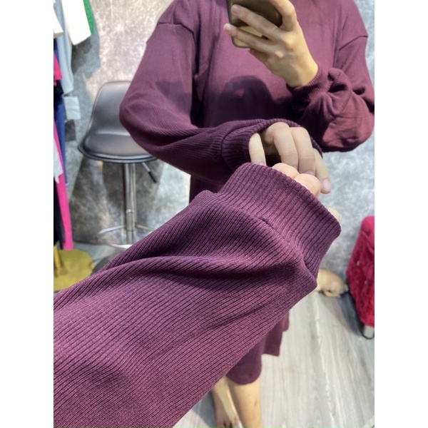 Đầm váy nữ thời trang hottrend / đầm oversize /đầm bgisze tay phồng dáng rộng babydoll màu đỏ đô siêu sang tôn da
