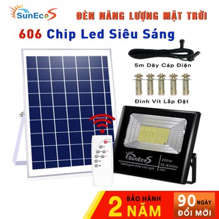 [Freeship] Đèn năng lượng mặt trời 200W Suneco, vỏ nhôm đúc nguyên khối, chống nước IP67, Bảo hành 24 tháng