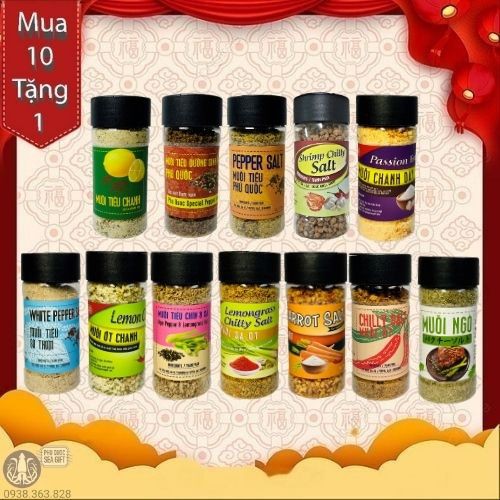 Các loại muối gia vị - Đặc Sản Phú Quốc (100g,110g)