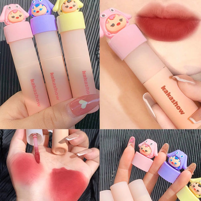Son Lì Kakashow Chống Nước Thiết Kế Vỏ Son Họa Tiết Động Vật Dễ Thương